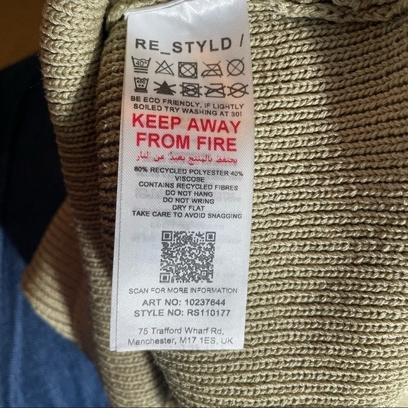 MISSGUIDED Womens Re_Styld Mint Tape Yarn Knit Mini Dress Olive - Picture 11 of 13